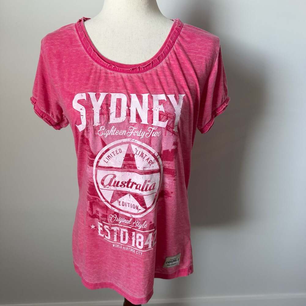 Irish Connexxion Sydney Australia Graphic T-Shirt Pink Size XL 16